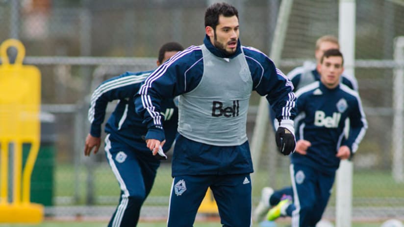 Maltese international Etienne Barbara trains with the Vancouver Whitecaps.