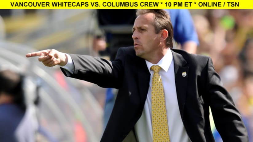 Crew coach Robert Warzycha will have to adjust his lineup against Vancouver.