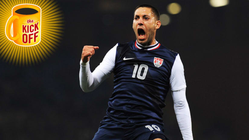 The Kick Off, March 1, 2012: Clint Dempsey celebrates his goal against Italy.