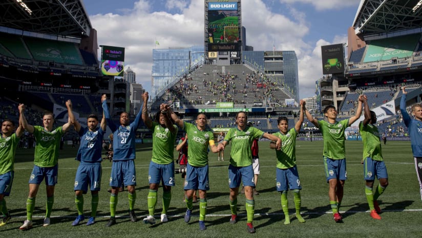 Sounders victory curtain call - 2018-09-01