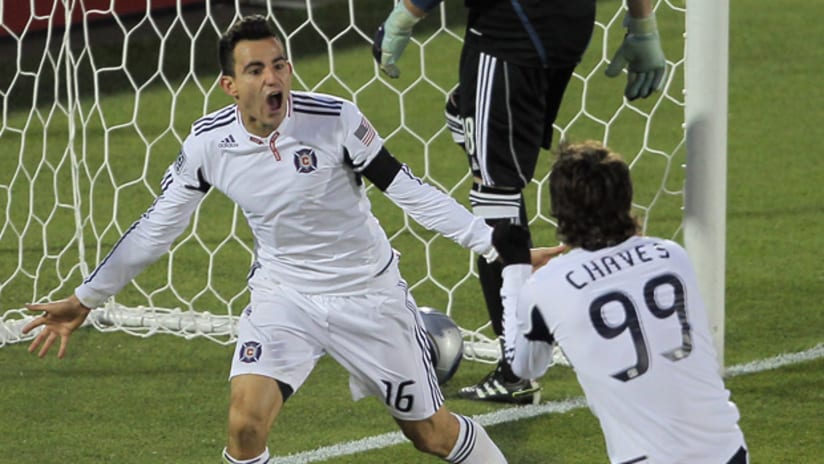 Marco Pappa celebrates after goal vs. Colorado on April 30, 2011