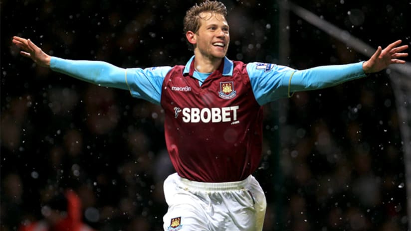 Jonathan Spector scored a brace in West Ham's 4-0 Carling Cup win over Manchester United.