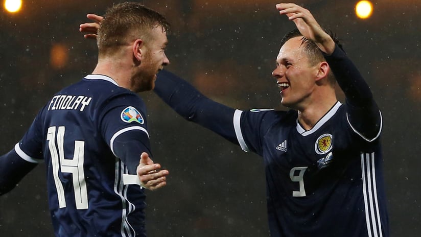 Stuart Findlay - Scotland - goal celebration