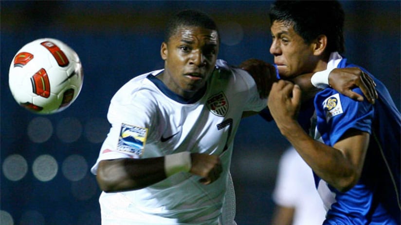 Joe Gyau during the US U-20s' loss to Guatemala in CONCACAF qualifying.
