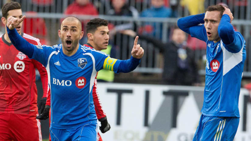 Marco Di Vaio and Andrew Wenger upset during TORvMTL