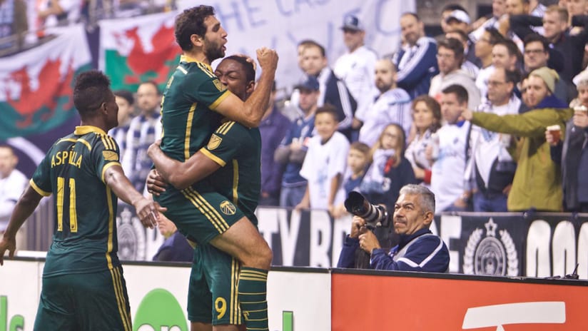 Fanendo Adi - Diego Valeri - Portland Timbers - Celebrate a goal