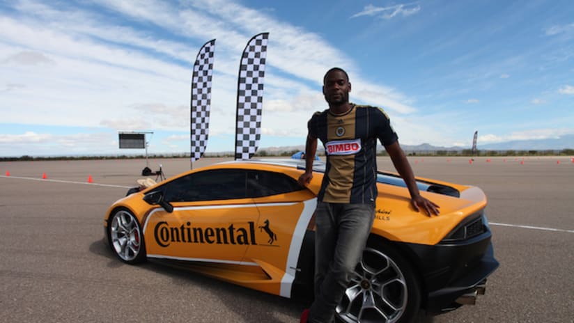 Maurice Edu and a Lamborghini for 'What 'Cha Got?"
