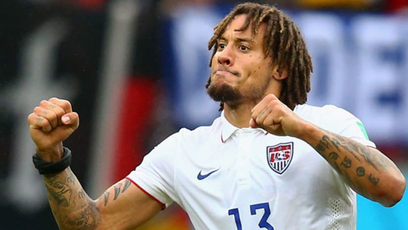 Jermaine Jones pumps his fist with US national team at World Cup