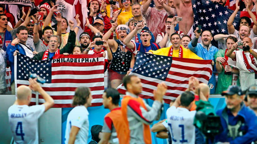 World Cup: USA supporters at Germany game