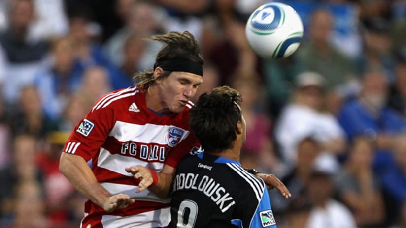 Rookie Zach Loyd (left) has been a surprising star for FC Dallas during the team's 15-game unbeaten streak.