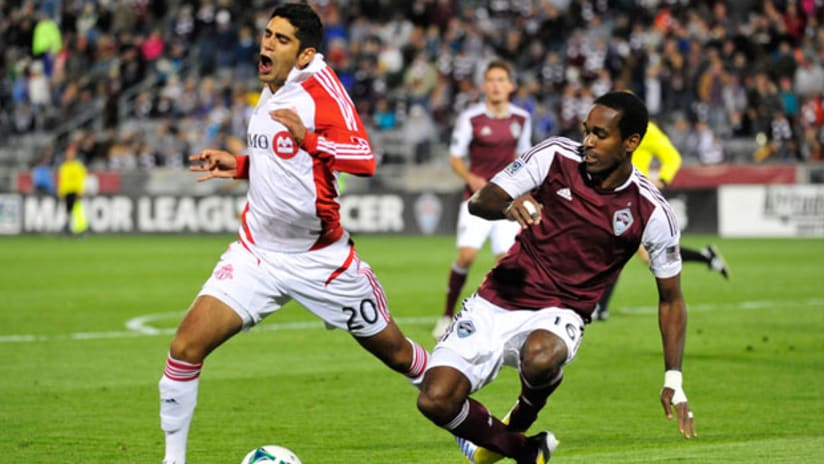 Matias Laba made his MLS debut on Saturday against Colorado
