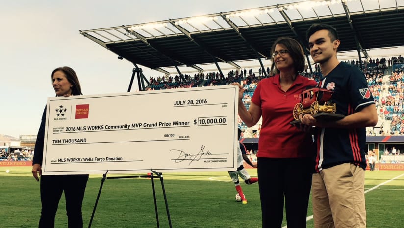 MLS WORKS 2016 Community MVP winner