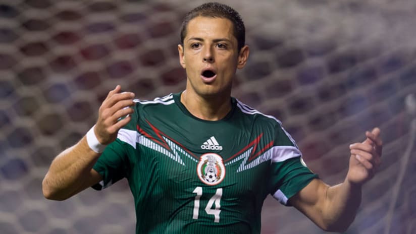 Mexico's Javier Chicharito Hernandez reacts to Mexico's loss at Costa Rica