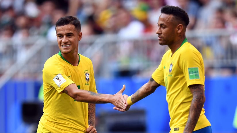 Neymar and Philippe Coutinho - 2018 World Cup - Brazil