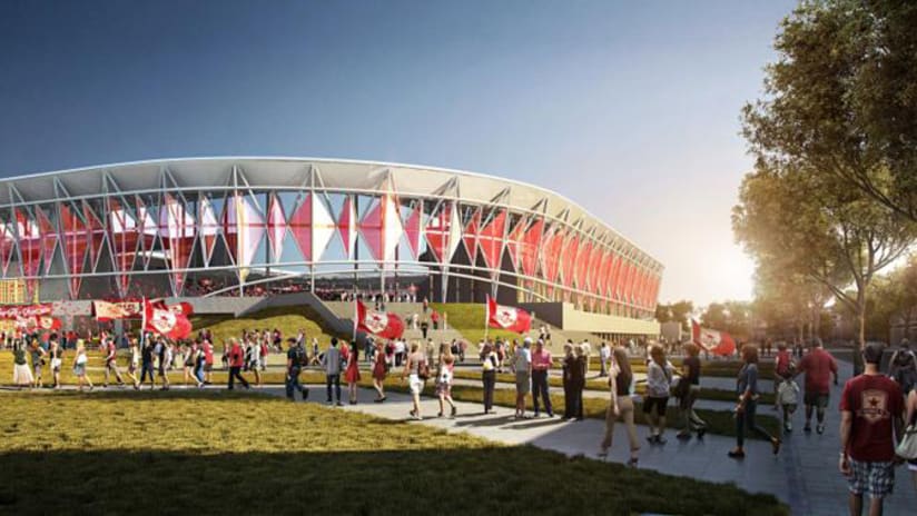 Sacramento stadium rendering