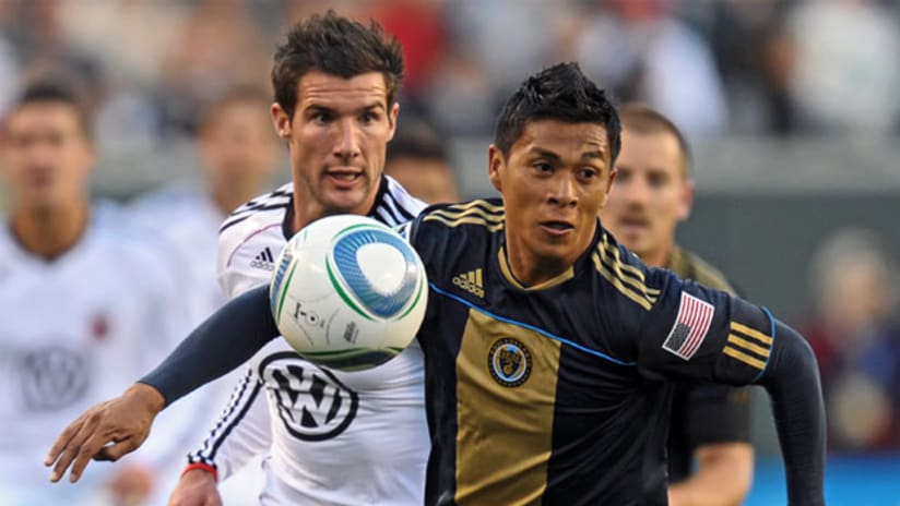 It's been a season of mixed results for Michael Orozco (right) and the Philadelphia Union.