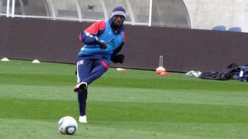 New Chicago Fire forward Dominic Oduro joined the team for training on Thursday.