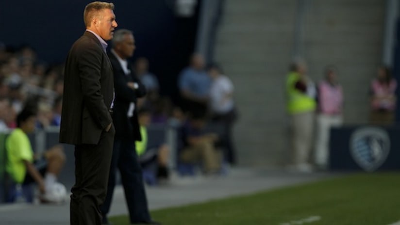 sporting kc manager peter vermes watches on