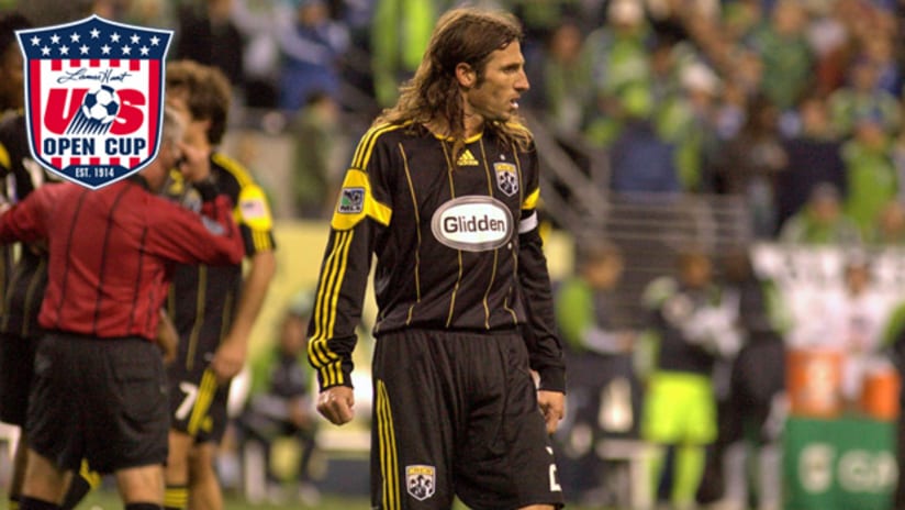 Defender Frankie Hejduk and the Columbus Crew came up short Tuesday in their quest for a second US Open Cup title.