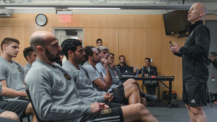 Bob Bradley - LAFC - at LAFC's first-ever training
