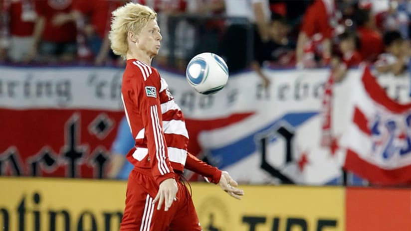 Brek Shea was shown a red card in Dallas' 1-1 tie against Chicago.