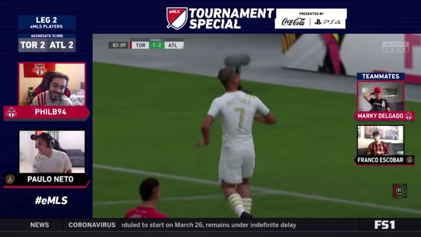 Screengrab: Atlanta United winning goal - eMLS Tournament Special - May 10, 2020