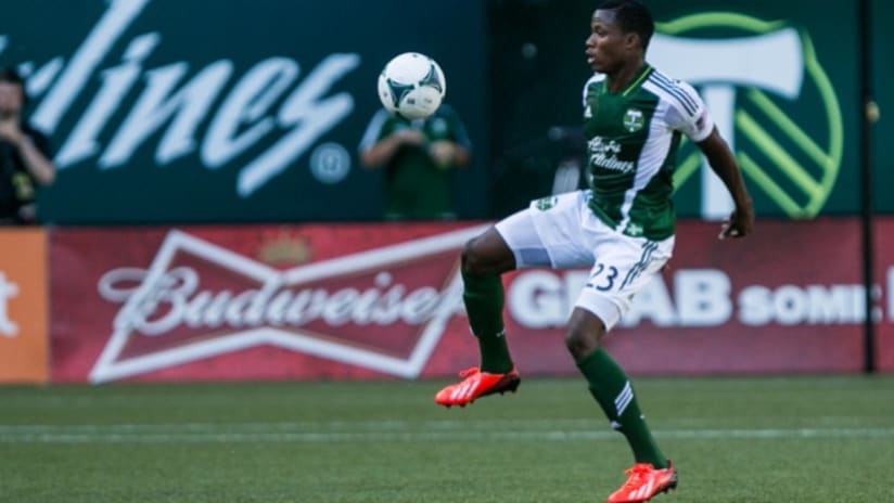 Alvas Powell in action for the Timbers reserves
