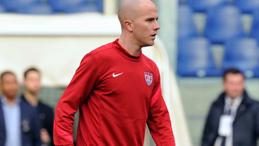 US midfielder Michael Bradley trains with the national team ahead of a friendly vs. Italy.