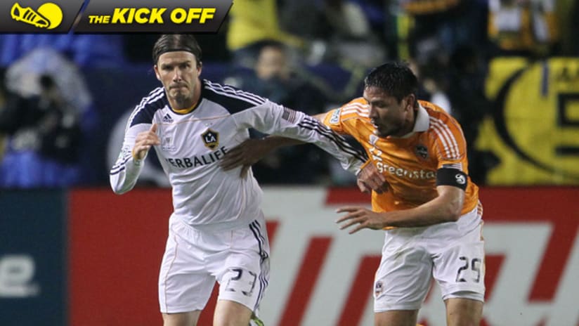 Kick Off: David Beckham battles Brian Ching at MLS Cup 2011