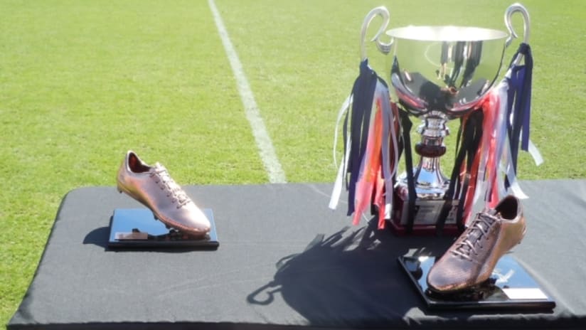 Generation adidas Cup Premier Division trophies