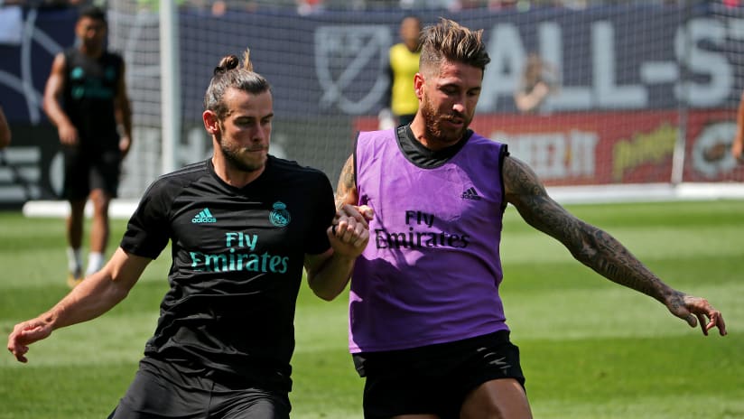 Gareth Bale and Sergio Ramos at Soldier Field, August 1, 2017