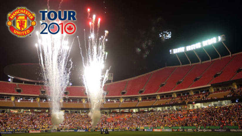 Arrowhead Stadium, where the Wizards will face Man Utd, is a propsed venue for the US World Cup bid.