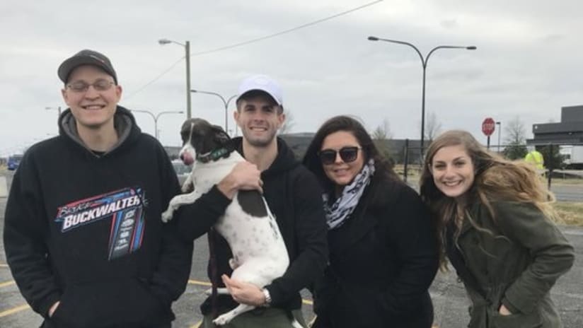 Christian Pulisic and family with dog - EMBED ONLY