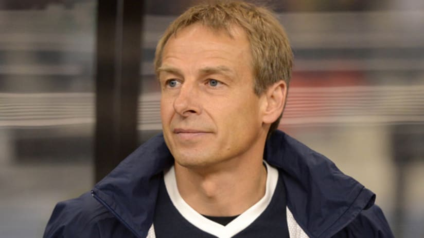 Jurgen Klinsmann looks on