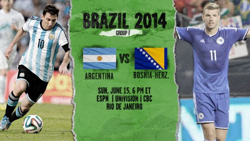 World Cup: Argentina vs. Bosnia-Herzegovina, June 15, 2014