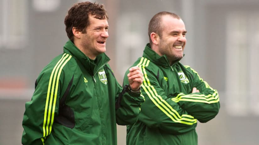 The Portland Timbers held their first-ever training session as an MLS team on Monday.
