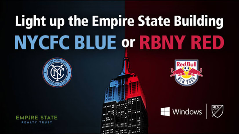 NYCFC vs. RBNY: Light Up the Empire State Building