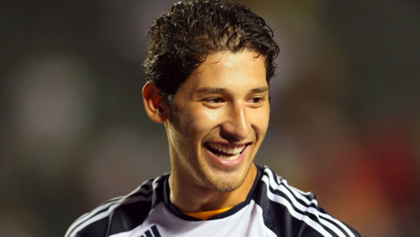 LA Galaxy's Omar Gonzalez smiles in close up