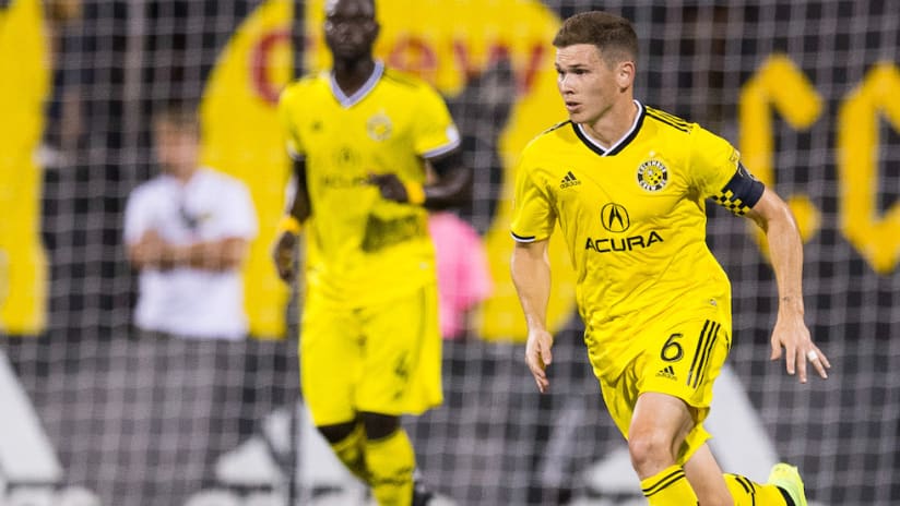Wil Trapp on the ball for Crew SC