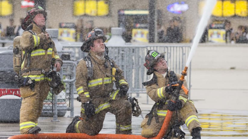 Firefighters at Columbus Crew Stadium (April 27, 2013)