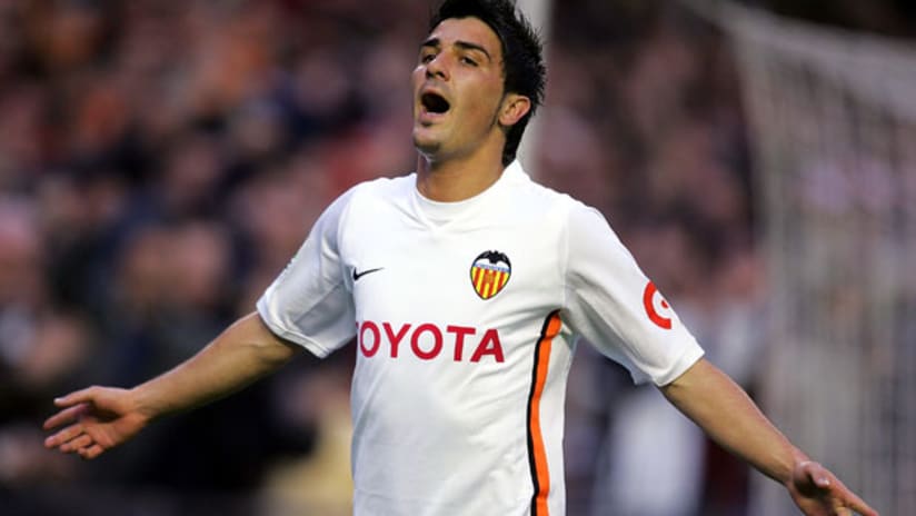 Valencia's David Villa is third in La Liga in scoring.
