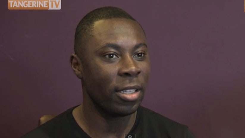 Freddy Adu talks to Blackpool's Tangerine TV