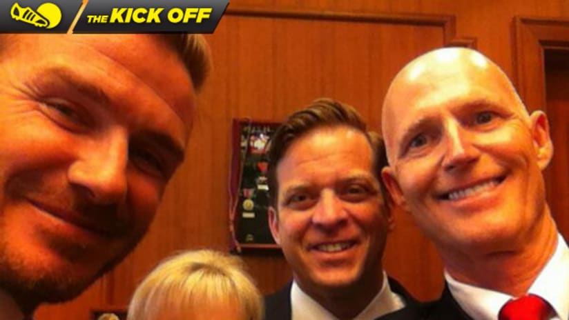 David Beckham selfie with Florida governor (March 25, 2014)