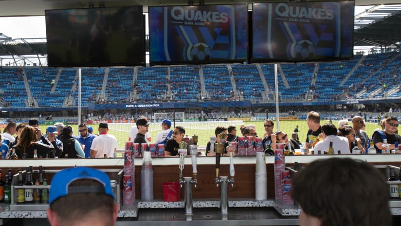 Shot of Avaya Stadium's Longest Outdoor Bar in North America - circa 2015