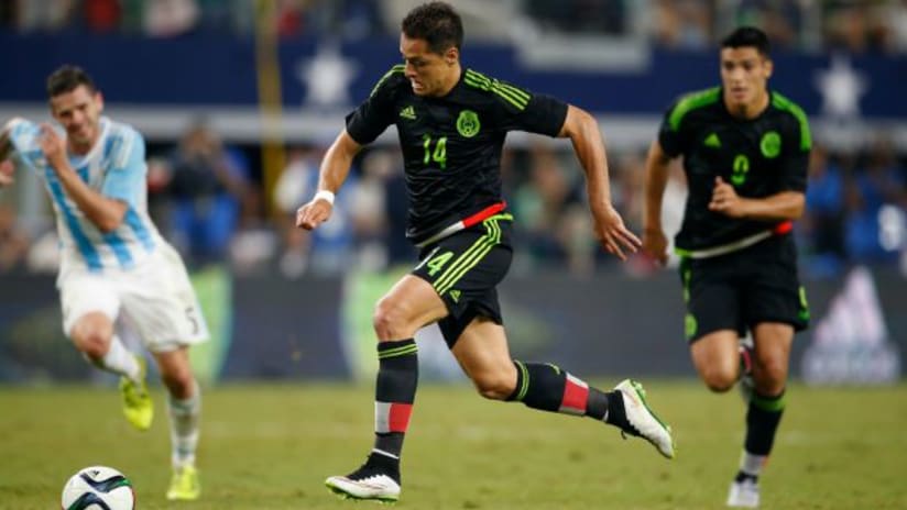 Javier "Chicharito" Hernandez (Mexico) playing against Argentina, September 2015