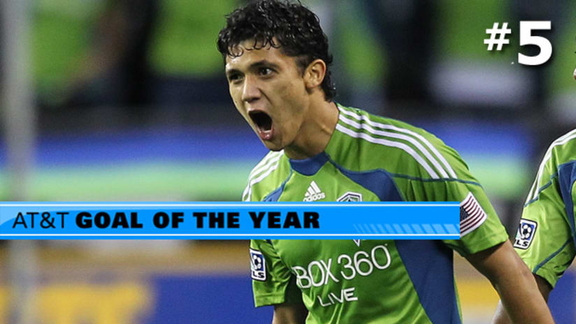 Seattle Sounders' Fredy Montero finished 5th in voting for the AT&T Goal of the Year.