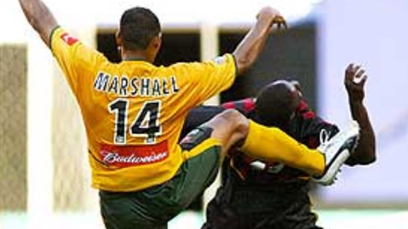 Tyrone Marshall will try to help kick Jamaica back into the World Cup.