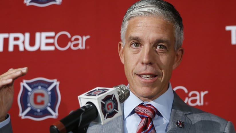 Chicago Fire GM Nelson Rodriguez speaks at Toyota Park
