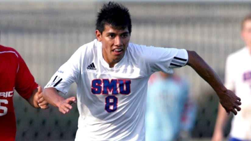 Midfielder Josue Soto scored his first goal for SMU last Wednesday.