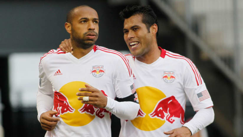 Thierry Henry and Wilman Conde